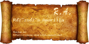 Rózsás Amarilla névjegykártya